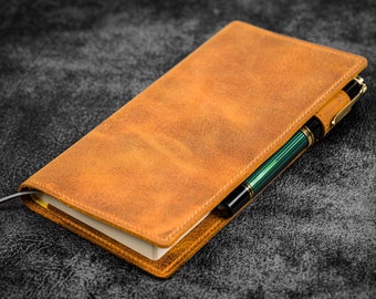 Leather Slim Hobonichi Weeks Planner Cover - C.H. Brown