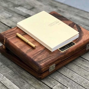 Portable Writing Box Writer Gift Writing Box Writing Slope Lap Desk Writing Desk Travel Writing Wooden Travel Box image 5