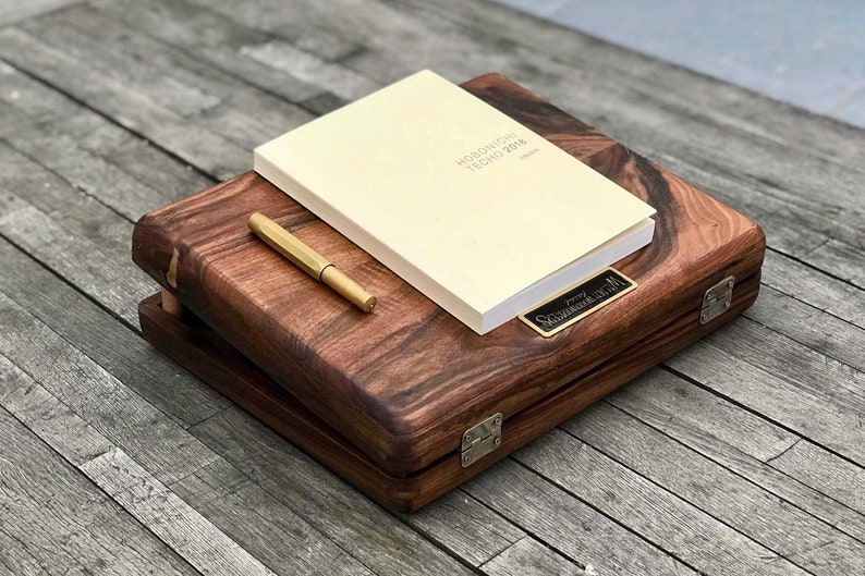 Portable Writing Box Writer Gift Writing Box Writing Slope Lap Desk Writing Desk Travel Writing Wooden Travel Box image 5