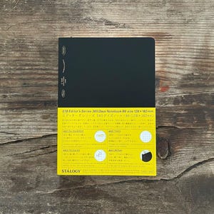 Stalogy 1/2 Year Notebook - B6 - Grid - 186 Pages - Black