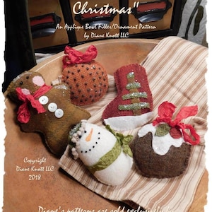Patrón de relleno para cuencos navideños para descargar de Diane Knott LLC - FÁCIL