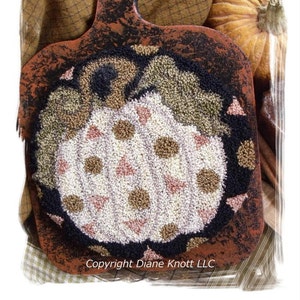 Polka Dot Pumpkin Punch Needle Pattern Download by Diane Knott LLC