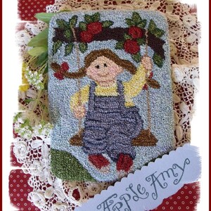 Apple Amy Punch Needle Pattern Download by Diane Knott LLC