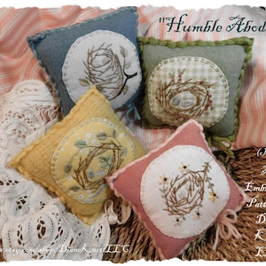 Birds&#39; Nests Bowl Fillers Embroidery Pattern Download by Diane Knott LLC - Easy stitches for beginners and experts