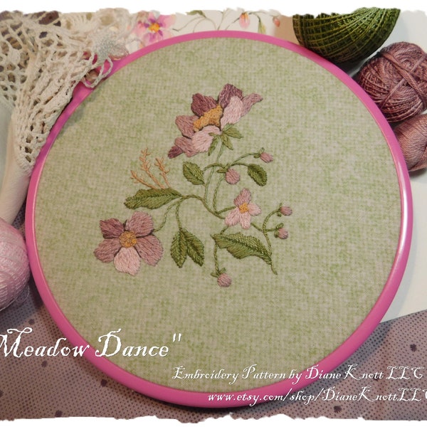 Embroidery Pattern Download - Old Fashioned Girl by Diane Knott LLC