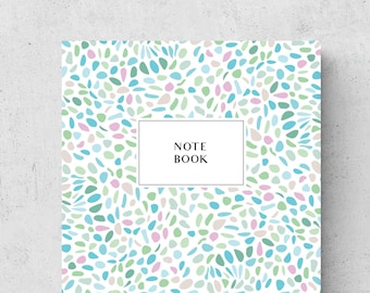 Mini A6 notebook | plain pages patterned notebook | cute dotty notebook