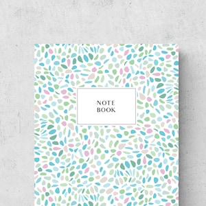 Mini A6 notebook | plain pages patterned notebook | cute dotty notebook