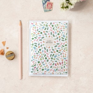 Geburtstagskarte 6er Pack. Grußkarten Set - Pastell Dotty Design. A6 Geburtstagskarten - Multipack