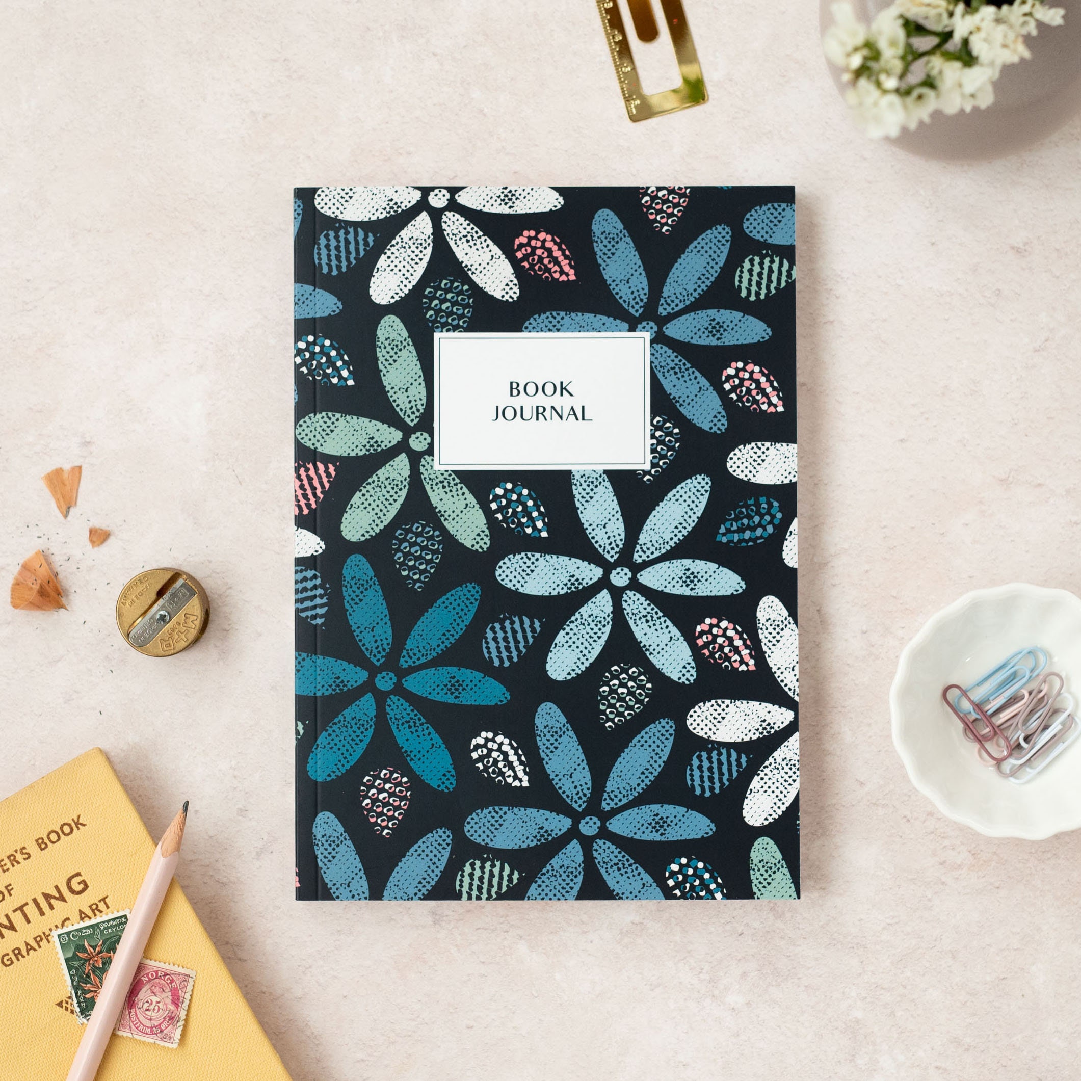 Book Journal | Abstract Pastel Shapes | Reading Log | Book Lover Gift ...