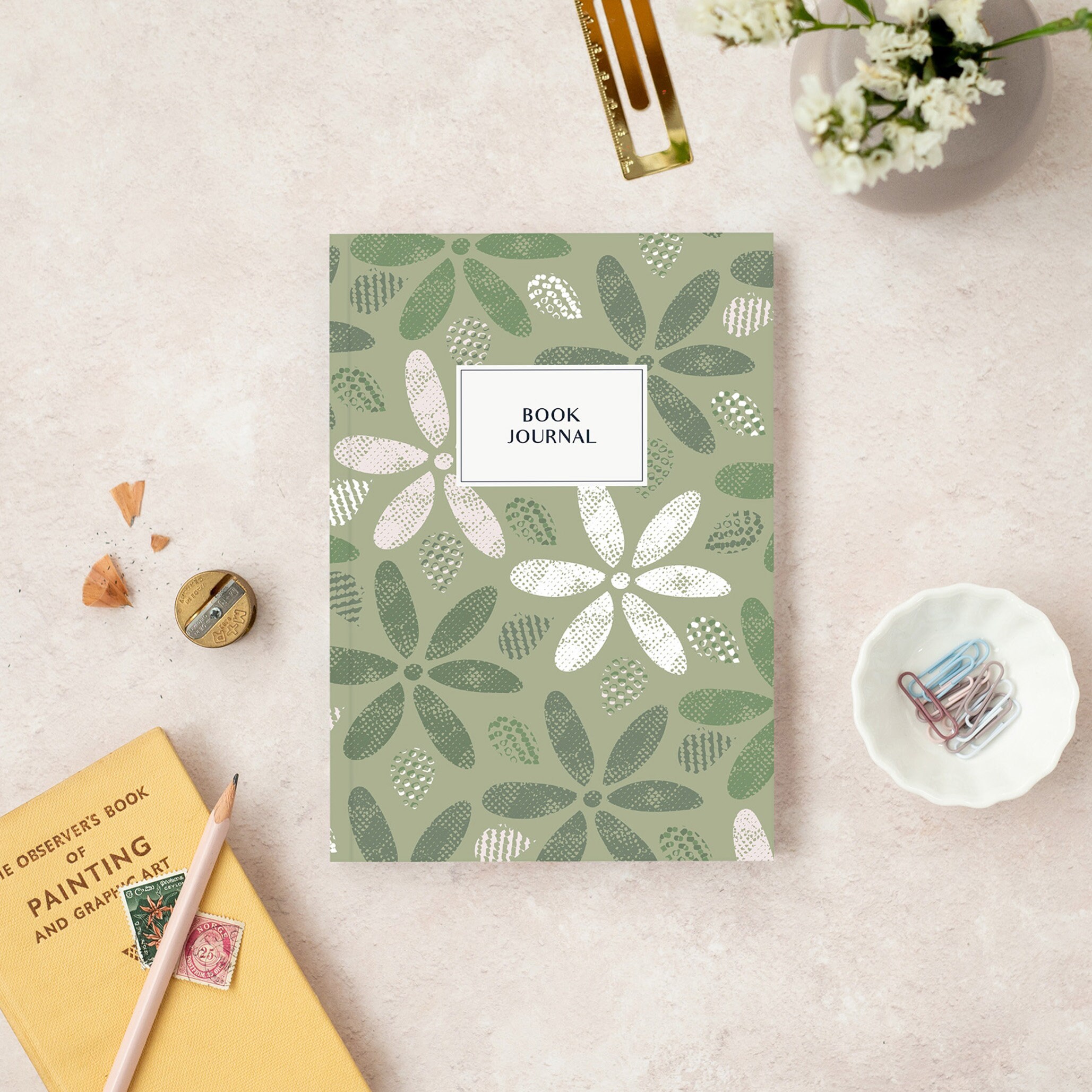 Book Journal | Abstract Pastel Shapes | Reading Log | Book Lover Gift ...