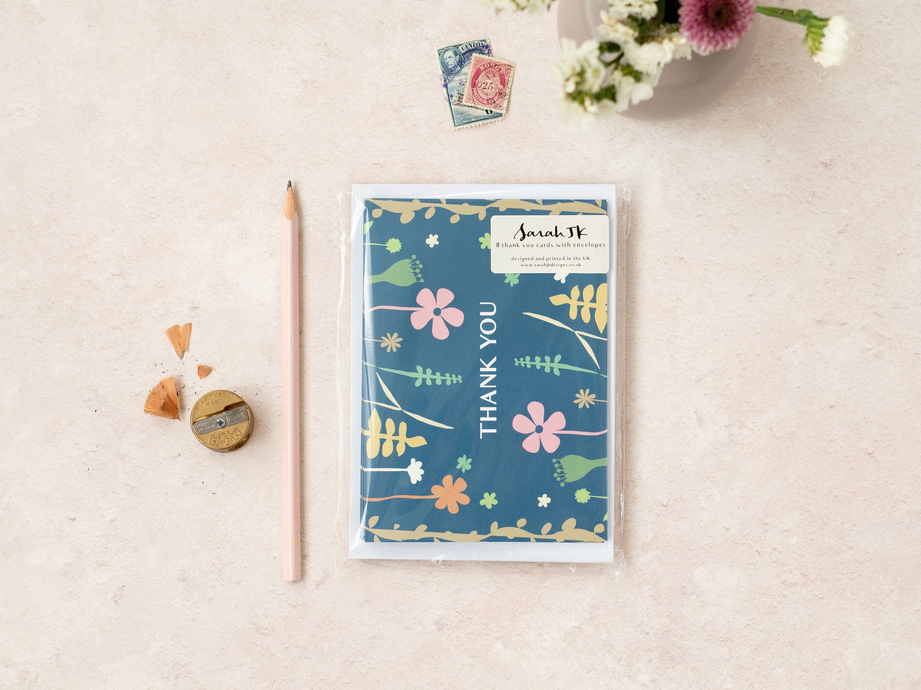 Blank Notelets Wth Envelopes Pretty Floral Note Cards For