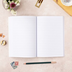 Floral pattern notebook | blank or lined page notebook | A5 softcover / perfect bound image 5