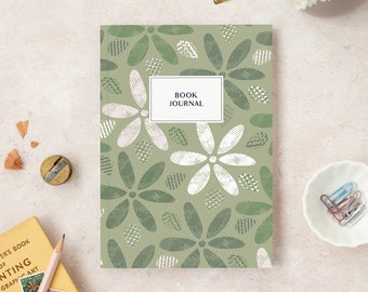 Book journal | Sage green | Reading log | Book lover gift | reading journal notebook