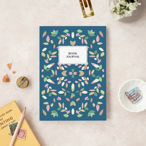Book Journal | Petal Blue | Reading log | Book lover gift | A5 reading journal notebook | Reading Journal