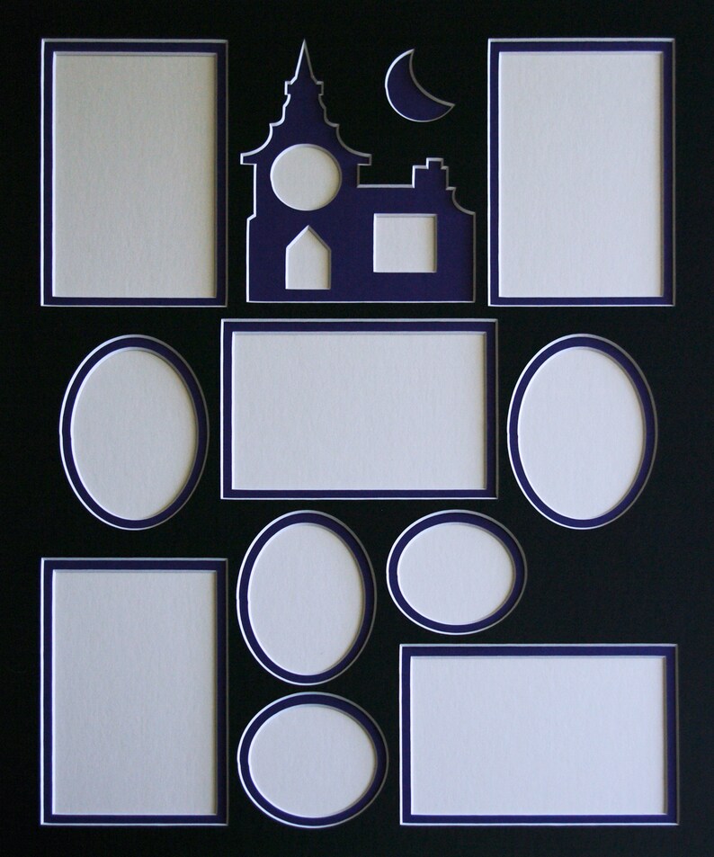 Customizable Haunted House Halloween Photo Picture Framing Mat Etsy