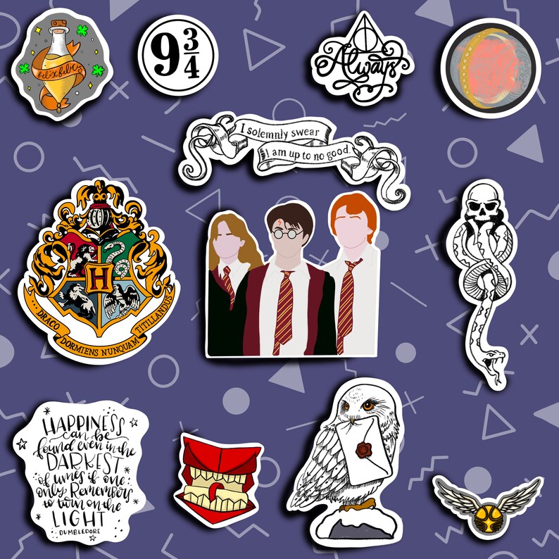 Harry Potter Sticker Pack Glossy Stickers Sticker Pack Etsy