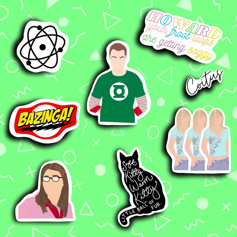Big Bang Theory Sticker Set Glossy Stickers Sticker Pack Etsy