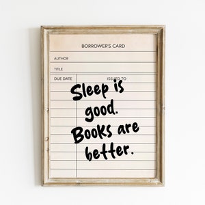 Bibliotheek retourkaart digitale print | Boeken zijn beter teken | Afdrukbare muurkunst | Boekteken | Citaatdecor | Afdrukbaar teken lezen