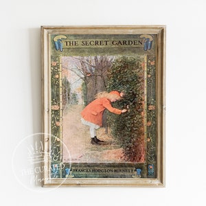The Secret Garden Book Cover Printable Wall Art | Vintage Book Cover | Book Lover Gift | The Secret Garden Digital Print | Wall Art