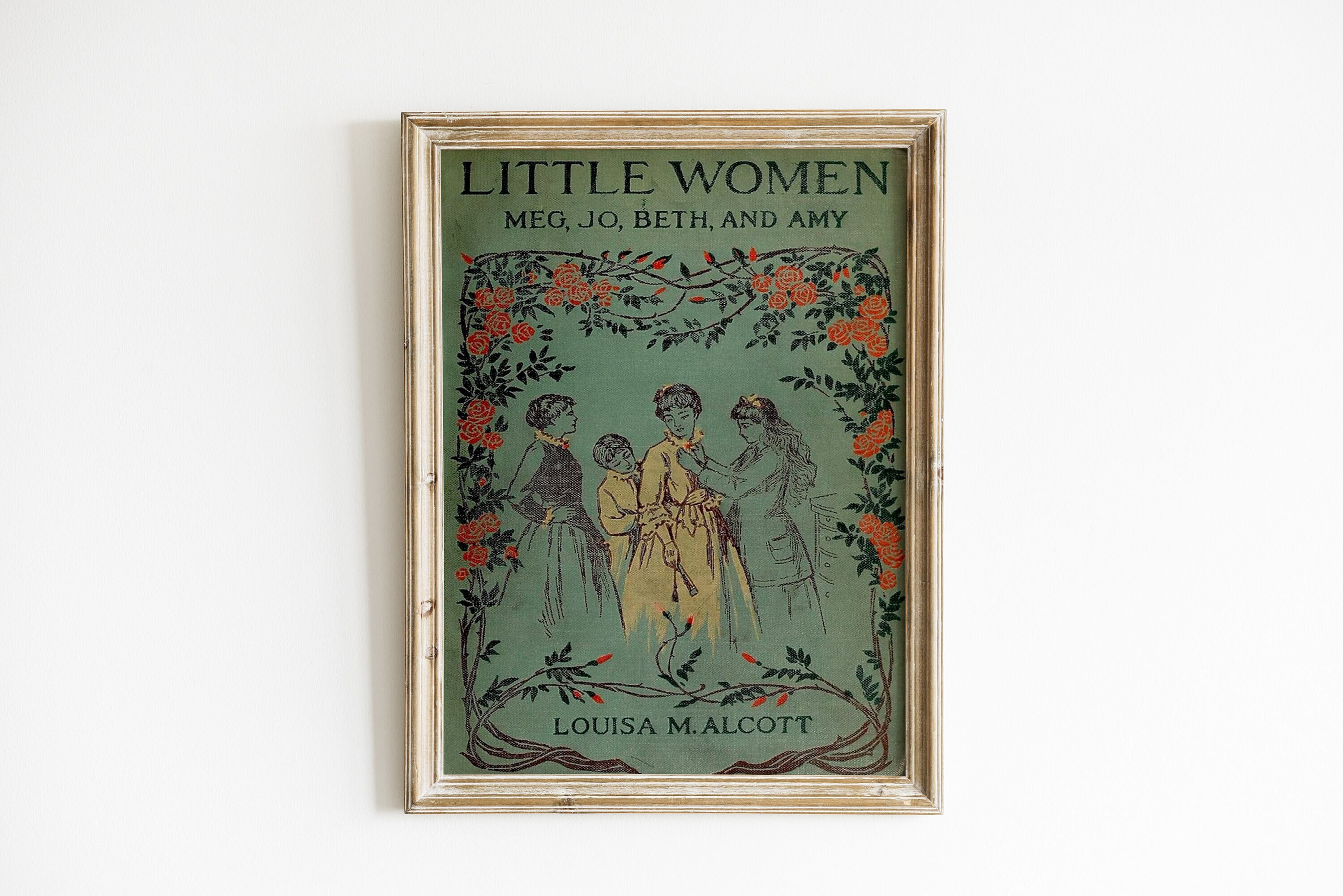 Little Women Book Cover Printable Wall Art Vintage Book Cover Book ...