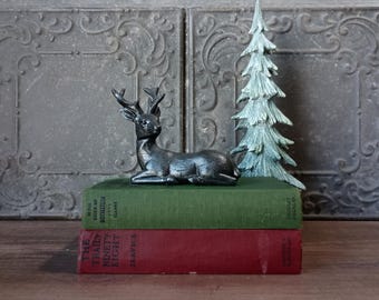 Antique Red & Green Book Set: Christmas Shelf Decor, Decorative Books