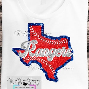 Rangers Glam Off the shoulder tee | Texas Rangers glitter shirt | MLB  apparel | custom ladies baseball shirt