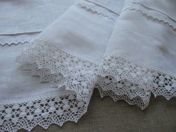 Grey Linen Curtain Romantic Cafe Curtains with Lace Edge Trim Window Panel French Country kitchen Curtain.Custom Curtain
