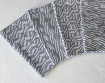 Handmade Cotton Handkerchief Cloth Napkins Reusable Cloth Napkins Set of 4 Eco Friendly Napkins 14x14 inches