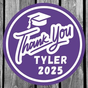 2&quot; Graduation Stickers, Custom Grad Labels, Class of 2025 Favor Stickers, Congrats Graduate Party Decor, Envelope Seals, Senior Gift Tags