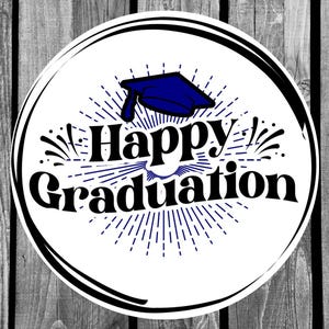 2&quot; Graduation Stickers, Custom Grad Labels, Class of 2025 Favor Stickers, Happy Graduation Party Decor, Envelope Seals, Senior Gift Tags,