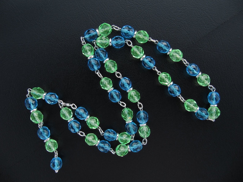 handmade gift for her. 3-row uranium bracelet or 2-row uranium ankle bracelet or V-form uranium necklace