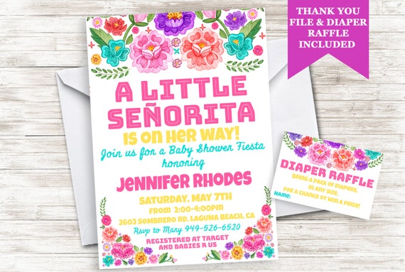 little senorita baby shower invitations