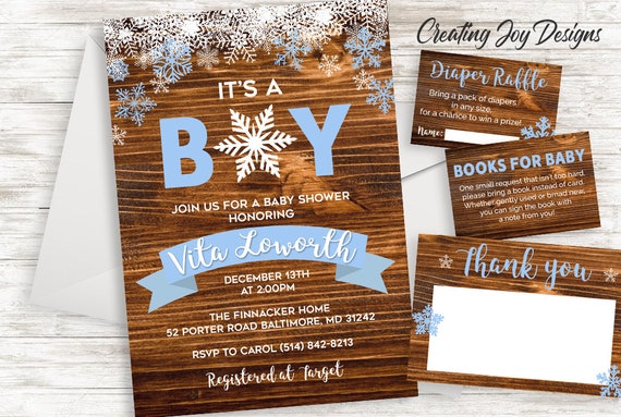rustic winter baby shower