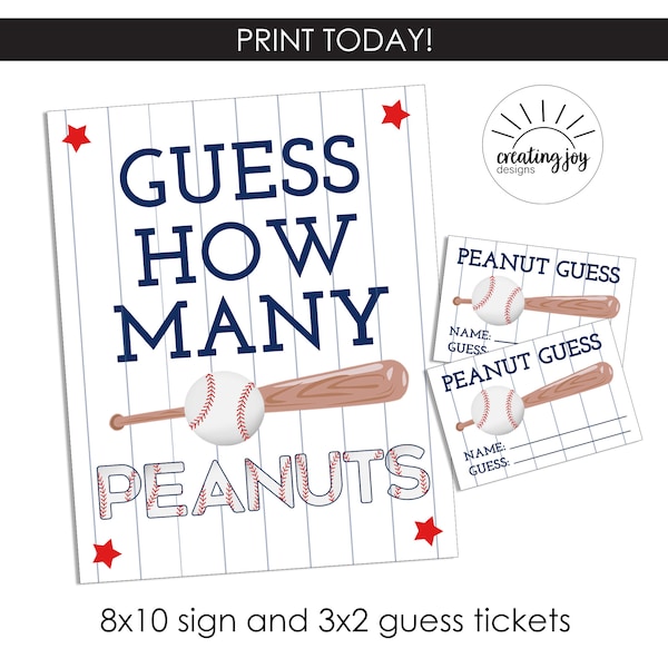 Guess How Many Peanuts Etsy
