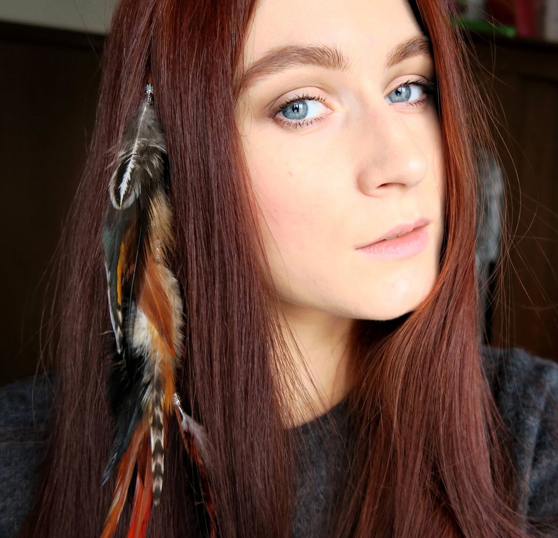 Feather Hair Clip Boho Hair Jewelry extention Native american Etsy