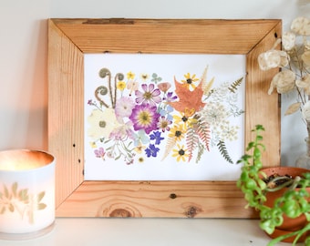 Four Seasons | Limited edition, numbered Print artwork of pressed flowers | 100% cotton rag paper | Botanical artwork