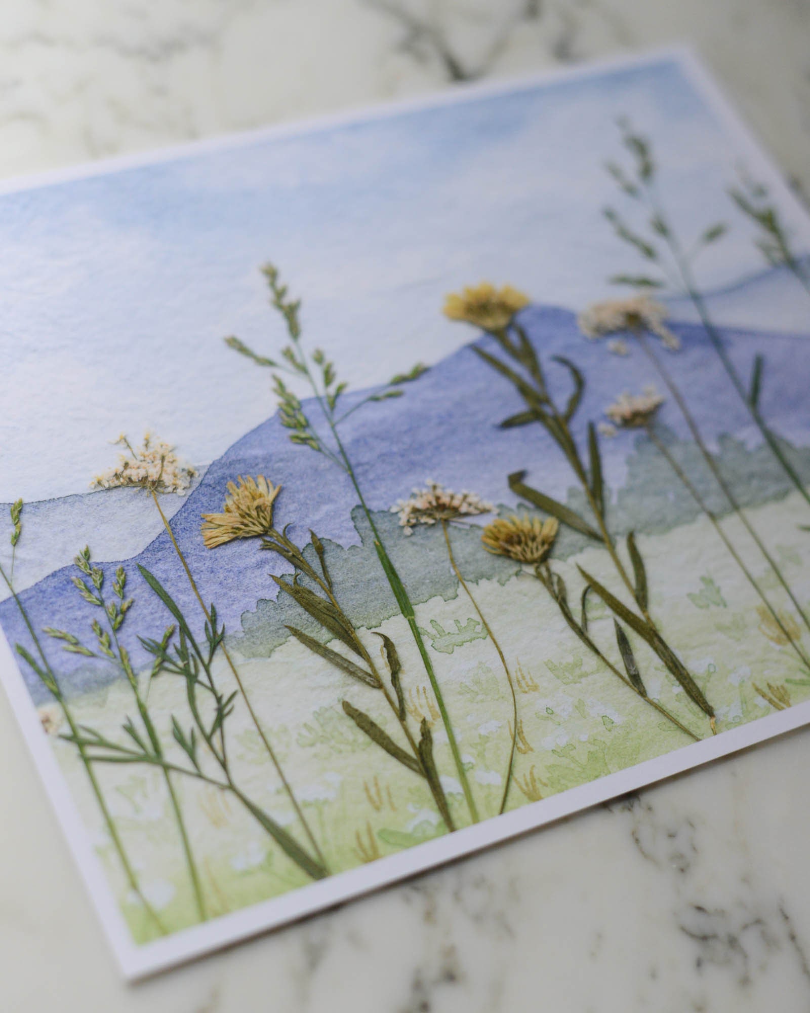 Mixed Media Background Methods for Pressed Flower Art | Pressed-flowers