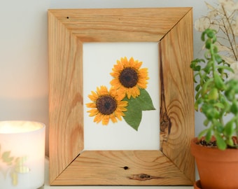 Sunflower, KS State Flower | Print reproduction artwork of pressed flowers | 100% cotton rag paper | Botanical artwork