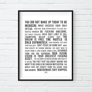 Motivational Quotes, Office Decor, Boss Babe, Motivational Poster, Always Be Closing, Gift for Boss, Cool Poster, fucking awesome, Boss Gift