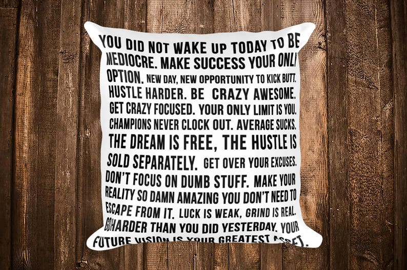 Best Motivational Quote Throw Pillow Decorative Pillow Etsy