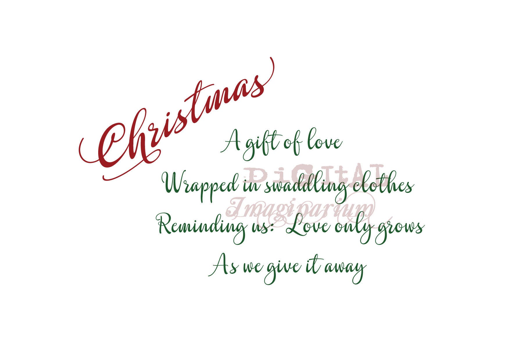 Printable Christmas Sentiment