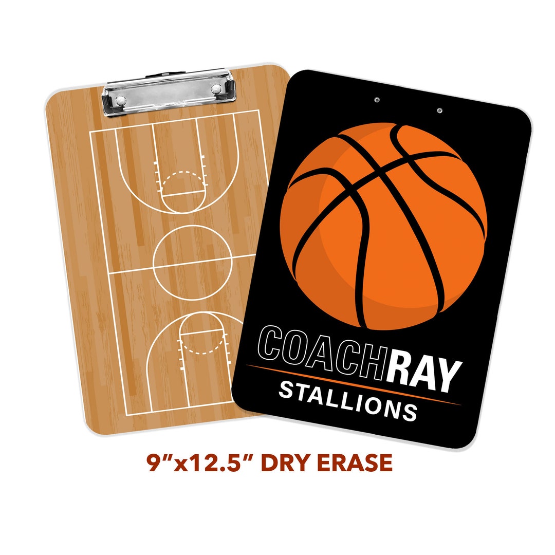 Basketball Coach Dry Erase Personalized Clipboard Etsy