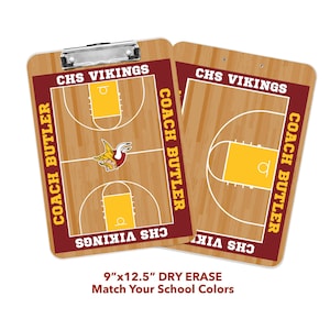Basketball Coach Dry Erase Personalized Clipboard - HS1