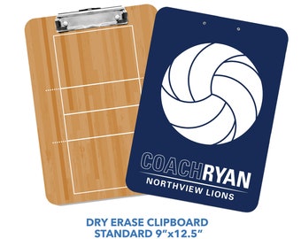 Volleyball Coach Clipboard Personalized Team Appreciation Gift