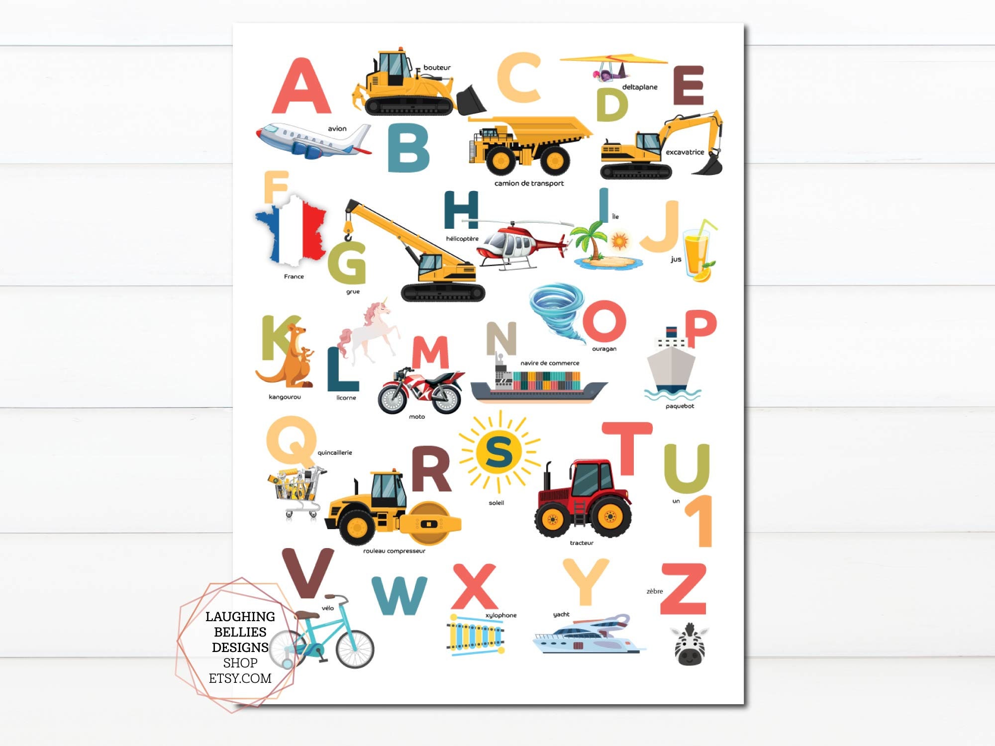 French Alphabet Poster
