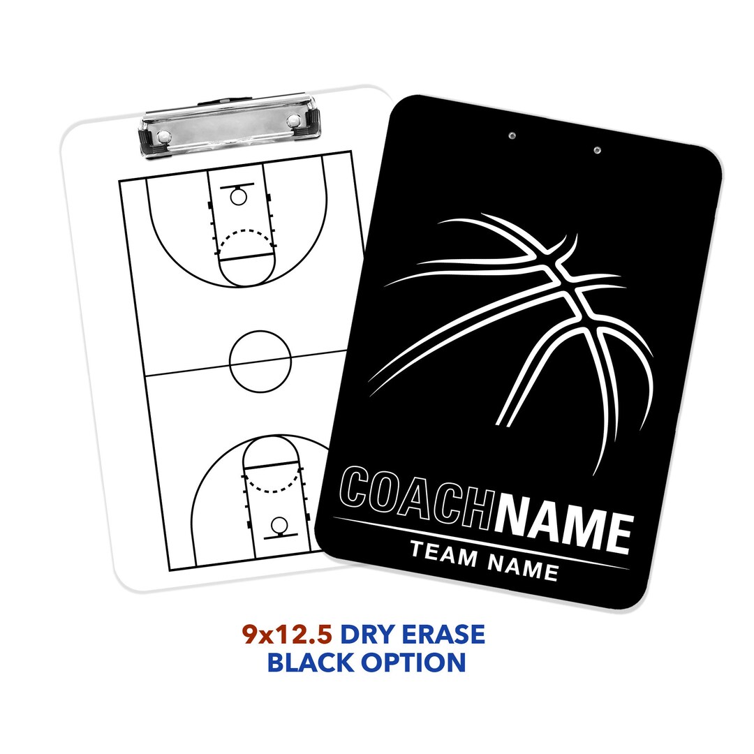 Basketball Court Personalized Coach Dry Erase Clipboard Etsy