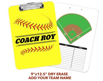 Softball Coach Personalized Clipboard Gift