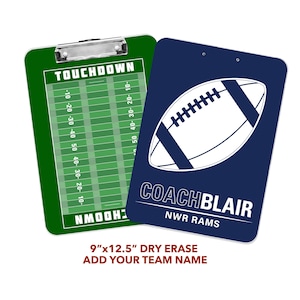 Football Coach&#39;s Personalized Clipboard - Coach Team Appreciation Gift