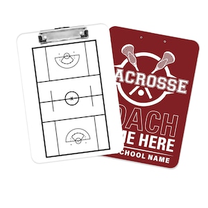 Girls Women&#39;s Lacrosse Coach Dry Erase Clipboard Personalized Team Appreciation Gift