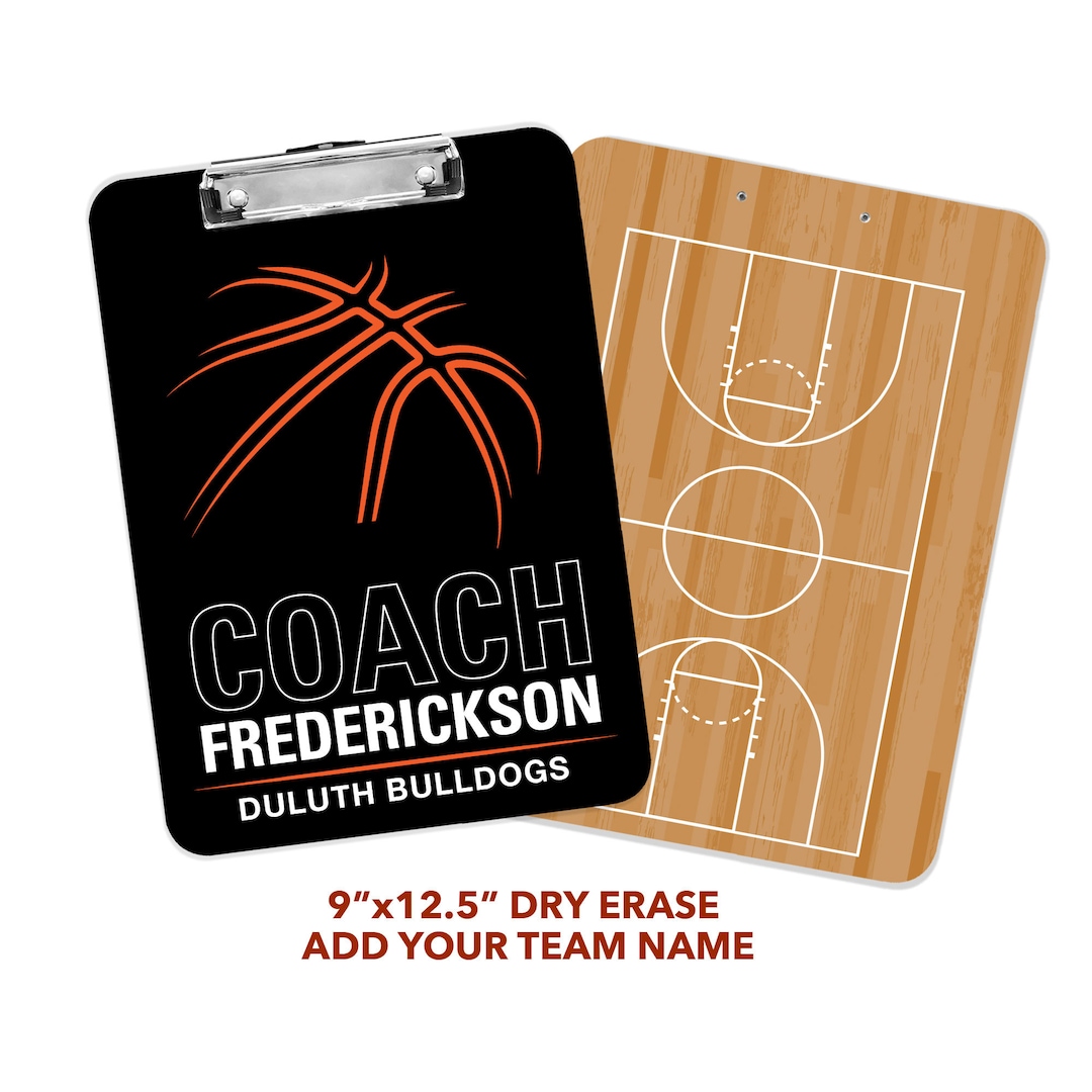 Basketball Coach Dry Erase Personalized Clipboard Etsy